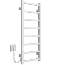 Электрический полотенцесушитель Deffi Forest П8 400х800 левое подключение WD04 белый A.FR.80.40.8.E.W.L.4