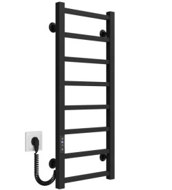 Електрична сушарка для рушників Deffi Forest П8 400х800 ліве підключення JD04 чорний A.FR.80.40.8.E.B.L.2