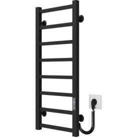 Електрична сушарка для рушників Deffi Forest П8 400х800 праве підключення JD04 чорний A.FR.80.40.8.E.B.R.2