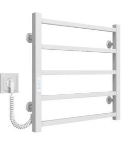 Электрический полотенцесушитель Deffi Forest П5 500х500 левое подключение WD04 белый A.FR.50.50.5.E.W.L.4