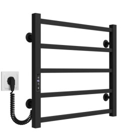 Электрический полотенцесушитель Deffi Forest П5 500х500 левое подключение JD04 черный A.FR.50.50.5.E.B.L.2