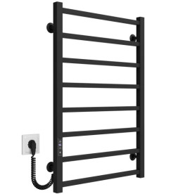 Электрический полотенцесушитель Deffi Forest П8 500х800 левое подключение JD04 черный A.FR.80.50.8.E.B.L.2