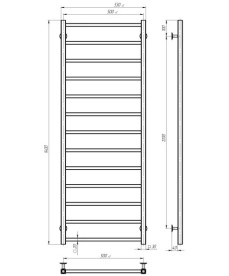 Электрический полотенцесушитель Deffi Forest П13 500х1400 правое подключение JD04 хром A.FR.140.50.13.E.C.R.2