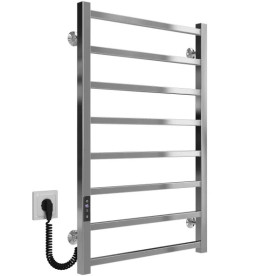 Электрический полотенцесушитель Deffi Forest П8 600х800 левое подключение JD04 хром A.FR.80.60.8.E.C.L.2