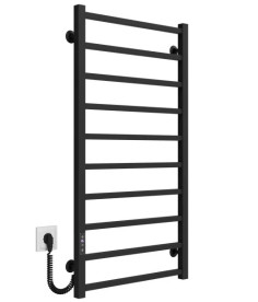 Електрична сушарка для рушників Deffi Forest П10 600х1000 ліве підключення JD04 чорний A.FR.100.60.10.E.B.L.2