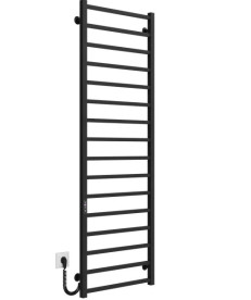 Электрический полотенцесушитель Deffi Forest П16 600х1600 левое подключение JD04 черный A.FR.160.60.16.E.B.L.2