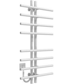 Электрический полотенцесушитель Deffi Gray П8 60х1000 левое подключение WD03 белый A.GY.100.6.8.E.W.L.3