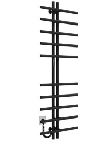 Электрический полотенцесушитель Deffi Gray П10 60х1450 левое подключение JD03 черный A.GY.145.6.10.E.B.L.1