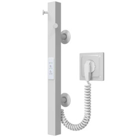 Электрический полотенцесушитель Deffi Holly 30x400 JD04 нержавеющая сталь белый C.MB.40.30.E.W.U.2