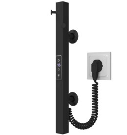 Электрический полотенцесушитель Deffi Holly 30x400 JD04 нержавеющая сталь черный C.MB.40.30.E.B.U.2