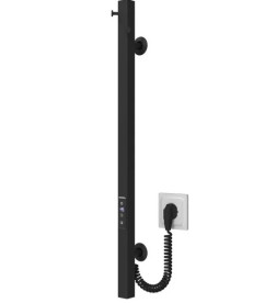 Электрический полотенцесушитель Deffi Holly 30x700 JD04 нержавеющая сталь черный C.MB.70.30.E.B.U.2