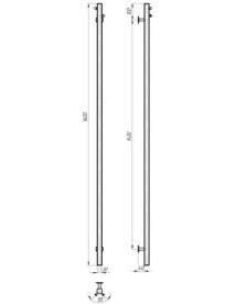 Электрический полотенцесушитель Deffi Holly 30x1600 JD04 нержавеющая сталь хром C.MB.160.30.E.C.U.2