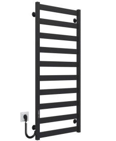 Електрична сушарка для рушників Deffi Harmony П10 450х1200 ліве підключення JD04 чорний B.HR.120.45.10.E.B.L.2