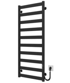 Електрична сушарка для рушників Deffi Harmony П10 450х1200 праве підключення JD04 чорний B.HR.120.45.10.E.B.R.2