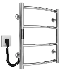 Электрический полотенцесушитель Deffi Классик П4 400х500 левое подключение JD03 хром C.DK.50.40.4.E.C.L.1