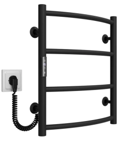Электрический полотенцесушитель Deffi Классик П4 400х500 левое подключение JD03 черный C.DK.50.40.4.E.B.L.1