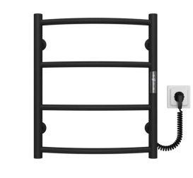 Электрический полотенцесушитель Deffi Классик П4 400х500 правое подключение JD03 черный C.DK.50.40.4.E.B.R.1