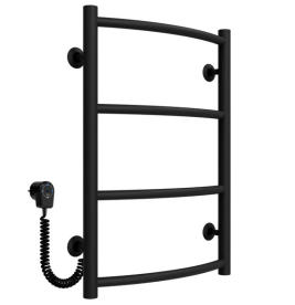 Электрический полотенцесушитель Deffi Классик П4 400х600 левое подключение черный C.DK.60.40.4.E.B.L.5