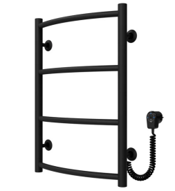 Электрический полотенцесушитель Deffi Классик П4 400х600 правое подключение черный C.DK.60.40.4.E.B.R.5