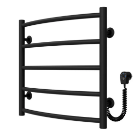 Електросушарка для рушників Deffi Класик П5 500х500 праве підключення чорний C.DK.50.50.5.E.B.R.5