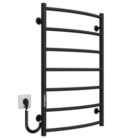 Электрический полотенцесушитель Deffi Классик П7 500х800 левое подключение JD03 черный C.DK.80.50.7.E.B.L.1