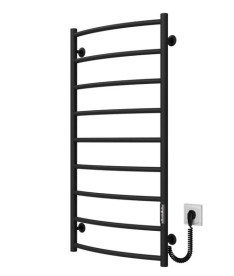 Электрический полотенцесушитель Deffi Классик П9 500х1000 правое подключение JD03 черный C.DK.100.50.9.E.B.R.1