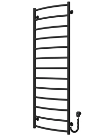 Електрична сушарка для рушників Deffi Класик П13 500х1400 правильне підключення чорний C.DK.140.50.13.E.B.R.5