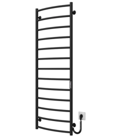 Електрична сушарка для рушників Deffi Класик П13 500х1400 правильне підключення JD03 чорний C.DK.140.50.13.E.B.R.1