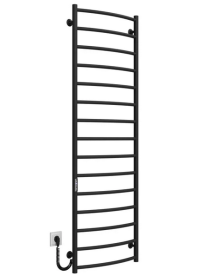 Електросушарка для рушників Deffi Класик П15 500х1600 ліве підключення JD03 чорний C.DK.160.50.15.E.B.L.1