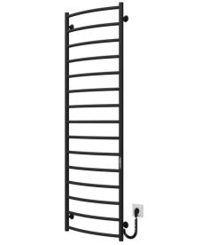 Электрический полотенцесушитель Deffi Классик П15 500х1600 правое подключение JD03 черный C.DK.160.50.15.E.B.R.1