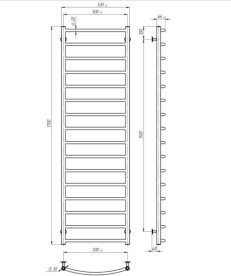 Электрический полотенцесушитель Deffi Классик П16 500х1700 левое подключение JD03 хром C.DK.170.50.16.E.C.L.1