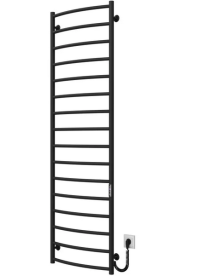 Электрический полотенцесушитель Deffi Классик П16 500х1700 правое подключение JD03 черный C.DK.170.50.16.E.B.R.1