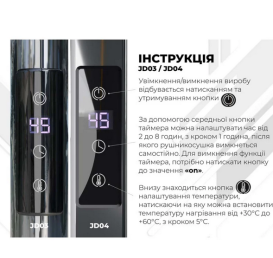 Електросушарка для рушників Deffi Класик П17 500х1800 ліве підключення JD03 хром C.DK.180.50.17.E.C.L.1