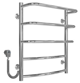 Электрический полотенцесушитель Deffi Каскад Дуга П5 400х600 левое подключение хром C.KD.60.40.5.E.C.L.5