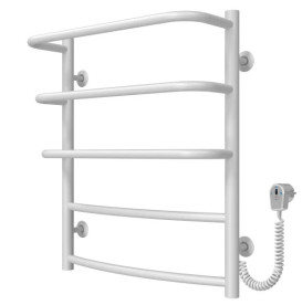 Электрический полотенцесушитель Deffi Каскад Дуга П5 400х600 правое подключение белый C.KD.60.40.5.E.W.R.5