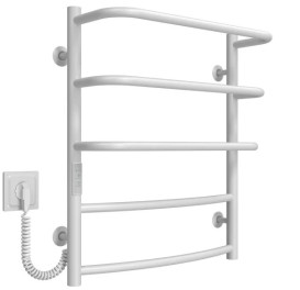 Электрический полотенцесушитель Deffi Каскад Дуга П5 400х600 левое подключение WD03 белый C.KD.60.40.5.E.W.L.3