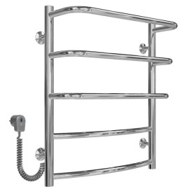 Електричний сушарка для рушників Deffi Каскад Дуга П5 500х600 ліве підключення хром C.KD.60.50.5.E.C.L.5