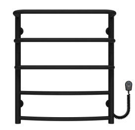 Електрична сушарка для рушників Deffi Каскад Дуга П5 500х600 праве підключення чорний C.KD.60.50.5.E.B.R.5