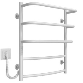 Электрический полотенцесушитель Deffi Каскад Дуга П5 500х600 левое подключение WD03 белый C.KD.60.50.5.E.W.L.3