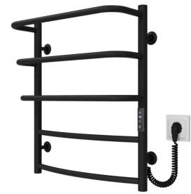 Электрический полотенцесушитель Deffi Каскад Дуга П5 500х600 правое подключение JD03 черный C.KD.60.50.5.E.B.R.1