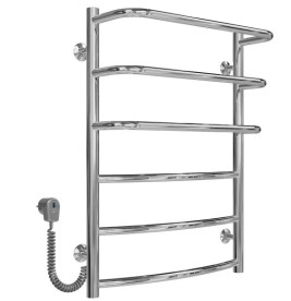 Електрична сушарка для рушників Deffi Каскад Дуга П6 500х700 ліве підключення хром C.KD.70.50.6.E.C.L.5