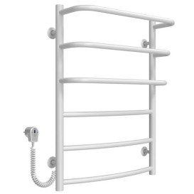 Электрический полотенцесушитель Deffi Каскад Дуга П6 500х700 левое подключение белый C.KD.70.50.6.E.W.L.5