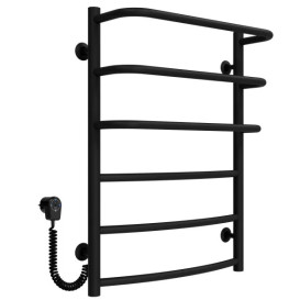 Електрична сушарка для рушників Deffi Каскад Дуга П6 500х700 ліве підключення чорний C.KD.70.50.6.E.B.L.5