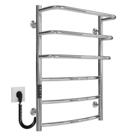 Электрический полотенцесушитель Deffi Каскад Дуга П6 500х700 левое подключение JD03 хром C.KD.70.50.6.E.C.L.1