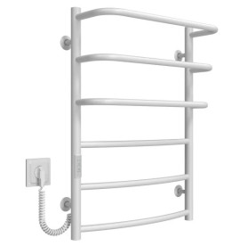 Электрический полотенцесушитель Deffi Каскад Дуга П6 500х700 левое подключение WD03 белый C.KD.70.50.6.E.W.L.3