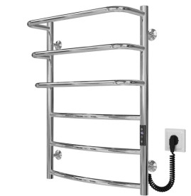 Електрична сушарка для рушників Deffi Каскад Дуга П6 500х700 праве підключення JD03 хром C.KD.70.50.6.E.C.R.1