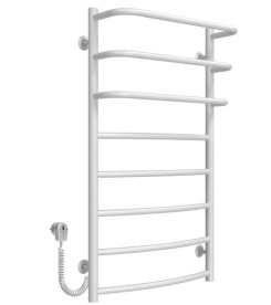 Электрический полотенцесушитель Deffi Каскад Дуга П8 500х900 левое подключение белый C.KD.90.50.8.E.W.L.5