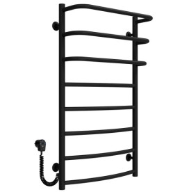 Электрический полотенцесушитель Deffi Каскад Дуга П8 500х900 левое подключение черный C.KD.90.50.8.E.B.L.5