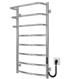 Електричний сушарка для рушників Deffi Каскад Дуга П8 500х900 праве підключення JD03 хром C.KD.90.50.8.E.C.R.1