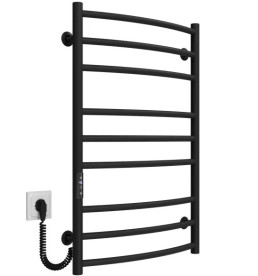 Электрический полотенцесушитель Deffi Классик Элит П9 400х800 левое подключение JD03 черный C.KE.80.40.9.E.B.L.1